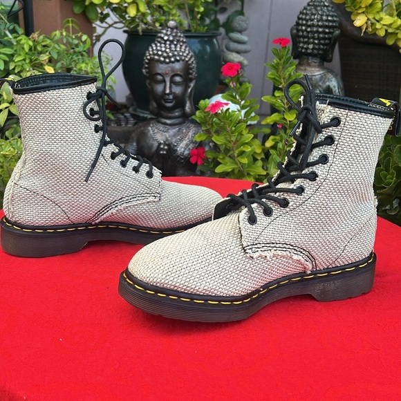 🏴 RARE Burlap England Made Vintage Dr. Martens Boots UK 8 EC‼️ - Picture 3 of 17
